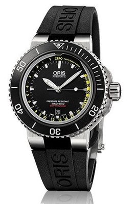 Oris Aquis Depth Gauge Black Dial Black Rubber 01 733 7675 4154-SET
