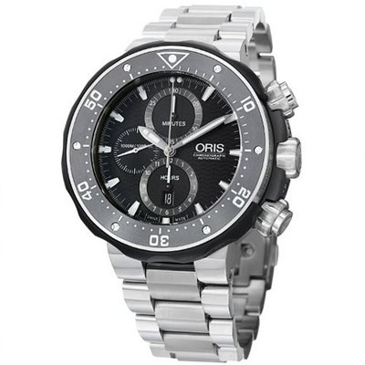 Oris ProDiver Chronograph Black Dial Stainless Steel 01 774 7683 7154-Set