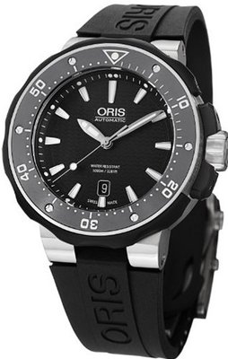 Oris ProDiver Date Black Rubber Strap Automatic 73376827154RS