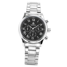 ORKINA Black Chronograph Dial Analog S/Steel Band Casual Sport Wrist ORK148