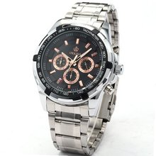 Orkina Black Dial 24Hrs Stop Stainless Steel Sport Quartz Wrist ORK065
