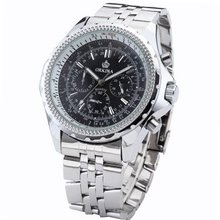 Orkina Black Dial 6 Hands Stainless Steel Sport Quartz Wrist Gift ORK099