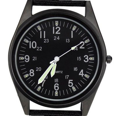 Orkina Black Dial Nylon Fabric Strap Wrist