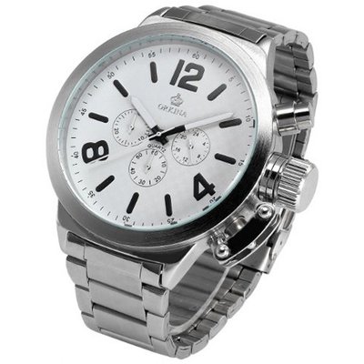 ORKINA Military Chronograph White Japan Movement Marine Sport Quartz ORK169