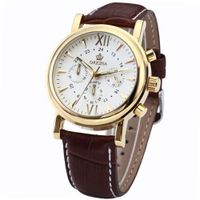 Orkina White Dial 6 Hands Golden Case Sport Quartz Wrist Gift ORK092