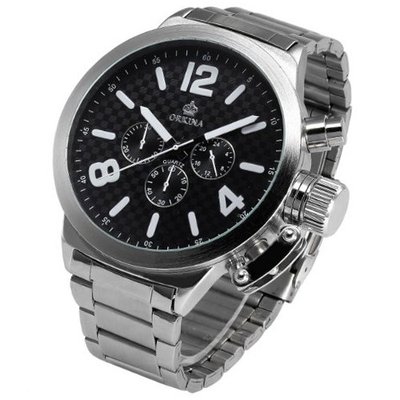 uOrkina ORKINA Military Chronograph Black Japan Movement Marine Sport Quartz ORK170 
