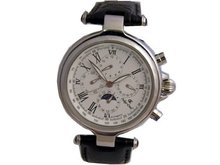 Oskar Emil ANTIBES IP black leather men's with date