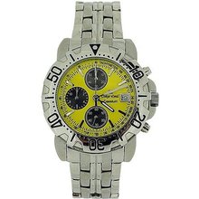 Oskar Emil Gents Casieum Yellow Chronograph Stainless Steel Sports