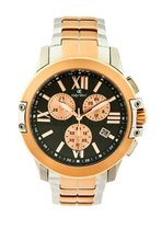 Oskar Emil Gents Fresno Rose Gold Black Chronograph Stainless Steel