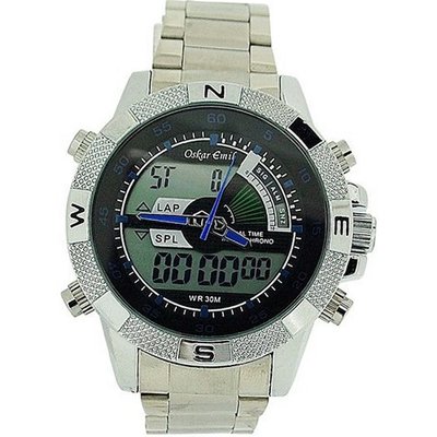 Oskar Emil Gents Ranger Blue Digital-Analogue LED Stainless Steel