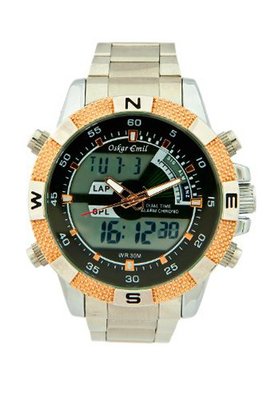 Oskar Emil Gents Ranger Rose Gold Digital-Analogue LED Stainless Steel