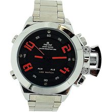 Oskar Emil Gents Sigma Orange Digital-Analogue LED Stainless Steel