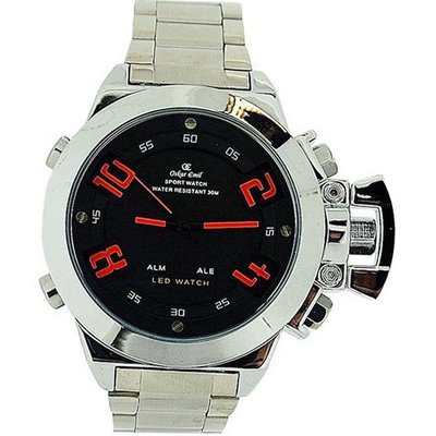 Oskar Emil Gents Sigma Orange Digital-Analogue LED Stainless Steel