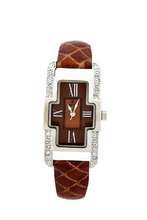 Oskar Emil Ladies Marbella Brown Quartz with Crystals Brown Dial Analogue Display and Brown Leather Strap Marbella brown
