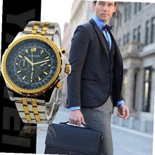 Designed For Successful  built Leisure Sports Stainless Steel Quartz Pointer Display WOU1033 Black Color