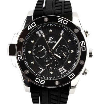 Ouyawei Black 6 Hands Dial Automatic Wrist OYW-1209B