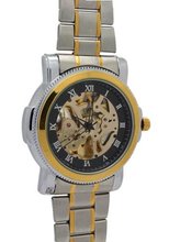 Ouyawei Black And Golden Dial Mechanical Movement Hollow es