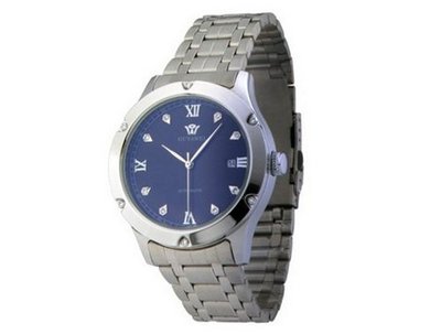 Ouyawei Round Automatic Stainless Steel Silver Band Blue Dial Silver Bezel Mechanical es