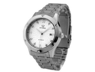 Ouyawei Round Automatic Stainless Steel Silver Band White Dial Silver Bezel es Mechanical es