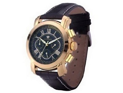 Ouyawei Round Dial Black Strap Mechanical Leather es Black