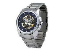 Ouyawei Stainless Steal Strap Round Mechanical Blue Dial es