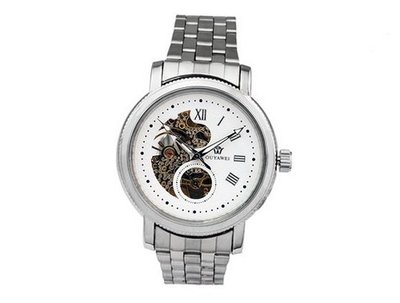 Ouyawei Steal Strap Mechanical Round White Dial Stainless es