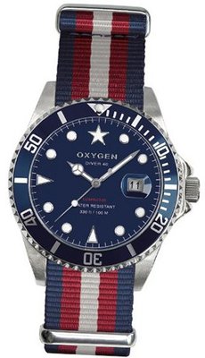 Oxygen Atlantic 40 unisex quartz with blue Dial analogue Display and multicolour nylon Strap EX-D-ATL-40-NAREIV