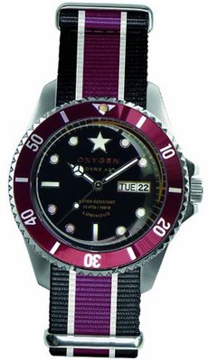 Oxygen Bordeau unisex quartz with black Dial analogue Display and multicolour nylon Strap EX-DV-BOR-41-BLIVPL