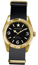 Oxygen Lingot 38 unisex quartz with black Dial analogue Display and black nylon Strap EX-S-LIN-38-BL