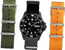 Oxygen Moby Dick Black 44 Set unisex quartz with black Dial analogue Display and multicolour nylon Strap EX-D-MBB-44-3S