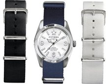 Oxygen Paris 38 Set unisex quartz with white Dial analogue Display and multicolour nylon Strap EX-S-PAR-38-3S