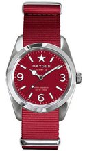 Oxygen Ruby 38 unisex quartz with red Dial analogue Display and red nylon Strap EX-S-RUB-38-RE
