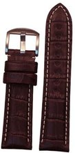 Hadley Roma 22mm Dark Brown Genuine Gator Leather