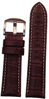 Hadley Roma 22mm Dark Brown Genuine Gator Leather