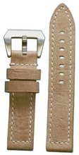 Panatime 22mm XL Vintage Sione Beige with White Stitching