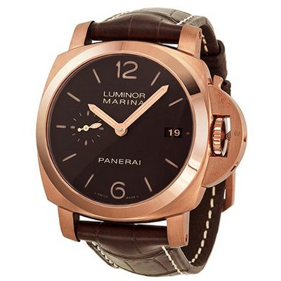 Panerai Luminor Marina 1950 3 Days Automatic Brown Dial 18 kt Rose Gold PAM00393