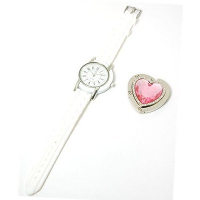 Paris Hilton White Strap Ladies Fashion and Heart Handbag Holder HWX007A