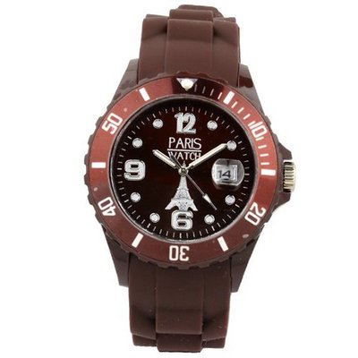 Paris Silicone Brown Quartz Calendar Date for Kids Designed in France