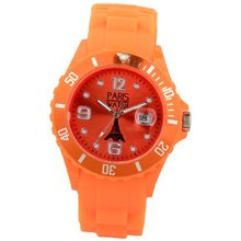 Paris Silicone Orange Quartz Calendar Date for Kids Designed in France
