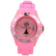 Paris Silicone Pink Quartz Calendar Date for  Designed in France