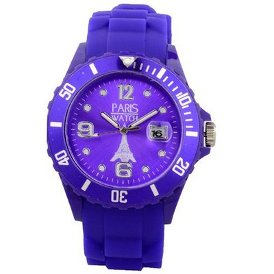 Paris Silicone Purple Quartz Calendar Date for  Designed in France