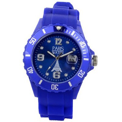 Paris Silicone Royal Blue Quartz Calendar Date for Kids Designed in France