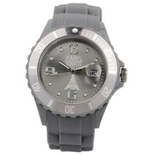 Paris Silicone Silver Quartz Calendar Date for  Designed in France