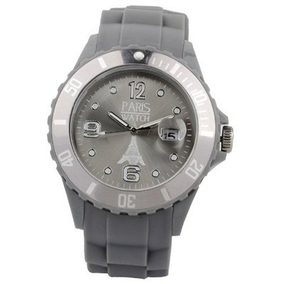 Paris Silicone Silver Quartz Calendar Date for Kids Designed in France