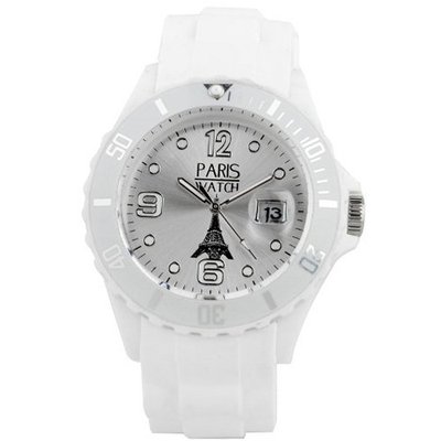 Paris Silicone White Quartz Calendar Date for  Designed in France