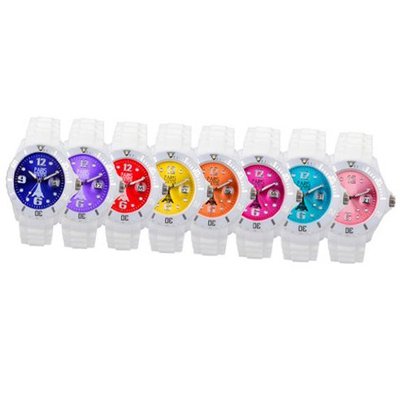 Paris White and Colorful Dial Wrist for Unisex Designed in France