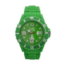 uParis Watch Paris Silicone Dark Green Fashion Quartz Calendar Date for  Designed in France 