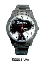 Gun Metal Colored Snoopy Silhouette - Peanuts Wrist