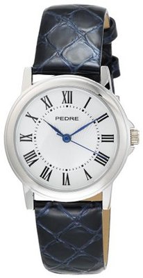 Pedre 0235SX Silver-Tone with Blue Python Strap