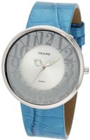 Pedre 6875SX Silver-Tone with Turquoise Glossy Strap